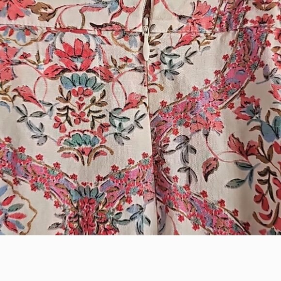 Set DRA Los Angeles cottonlinen floral button smocked long crop and midi skirt - Picture 8 of 10